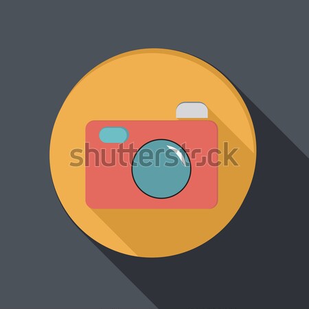 [[stock_photo]]: Papier · icône · ombre · photo · caméra · affaires