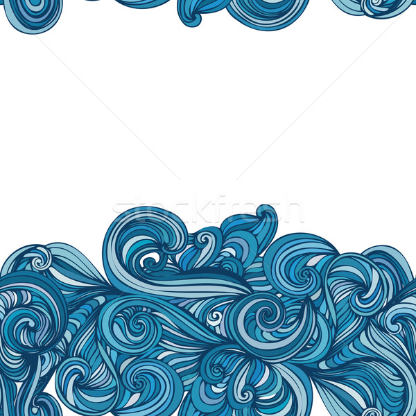 abstract wave hand-drawn pattern. seamless texture Stock photo © LittleCuckoo