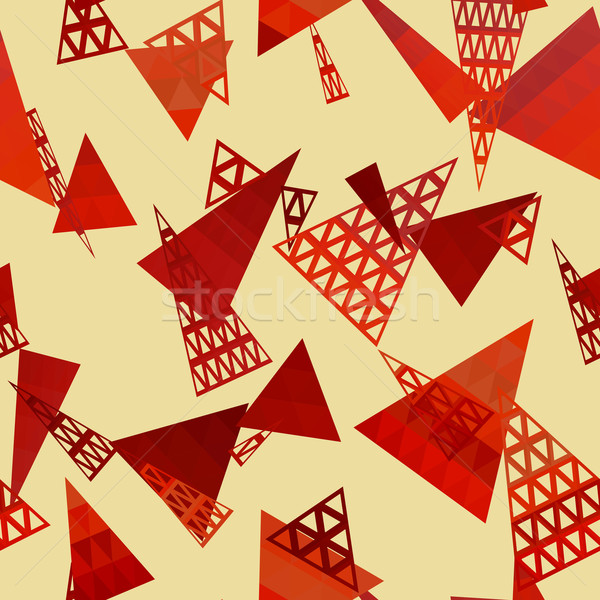 Сток-фото: ретро-модель · геометрический · треугольник · красочный · мозаика