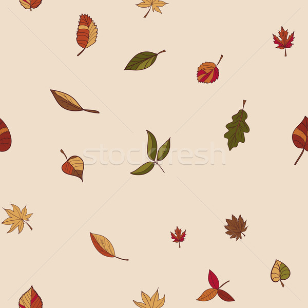 Jesienią wzór czerwony żółty zielone liście Zdjęcia stock © LittleCuckoo