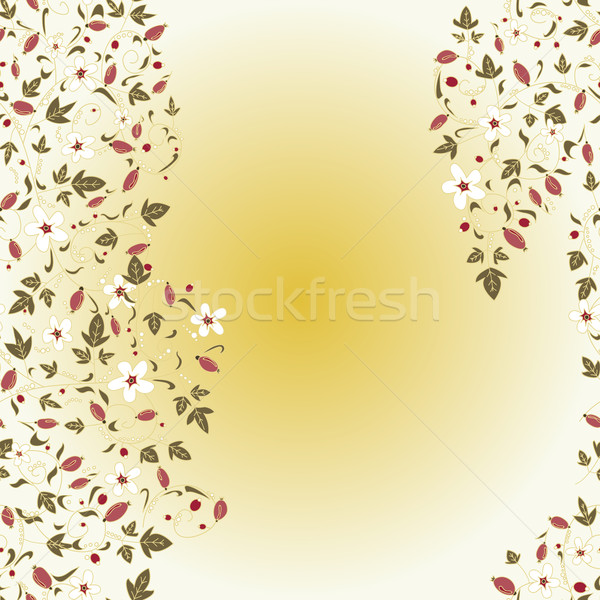 barberry pattern. seamless floral texture with berries Stock photo © LittleCuckoo