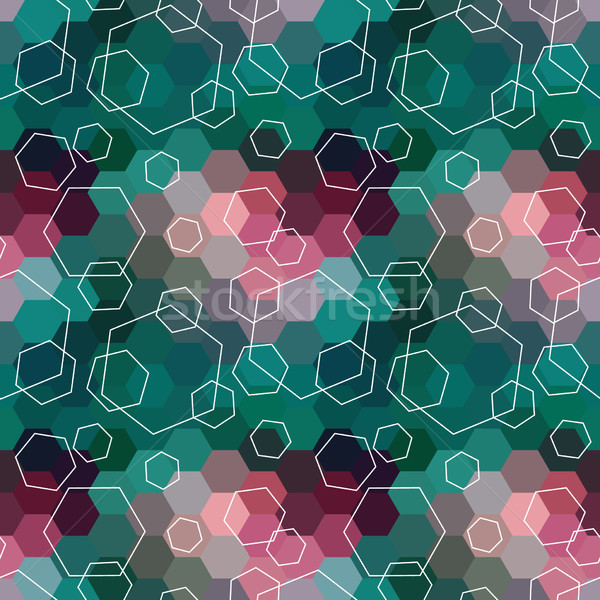 Geometric seamless hexagon abstract background Stock photo © LittleCuckoo