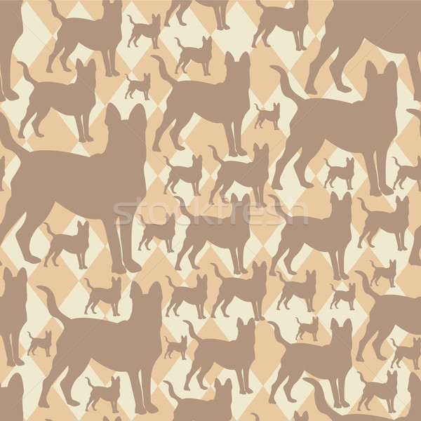 pattern with dogs. seamless texture. Stock photo © LittleCuckoo
