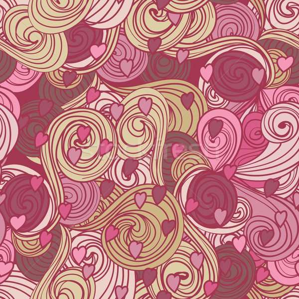 San valentino pattern cuori onde texture design Foto d'archivio © LittleCuckoo