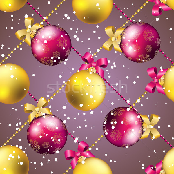 Neujahr Muster Ball Weihnachten Tapete Bogen Stock foto © LittleCuckoo