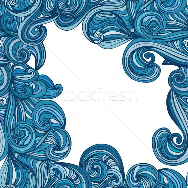 abstract wave hand-drawn pattern. seamless texture Stock photo © LittleCuckoo