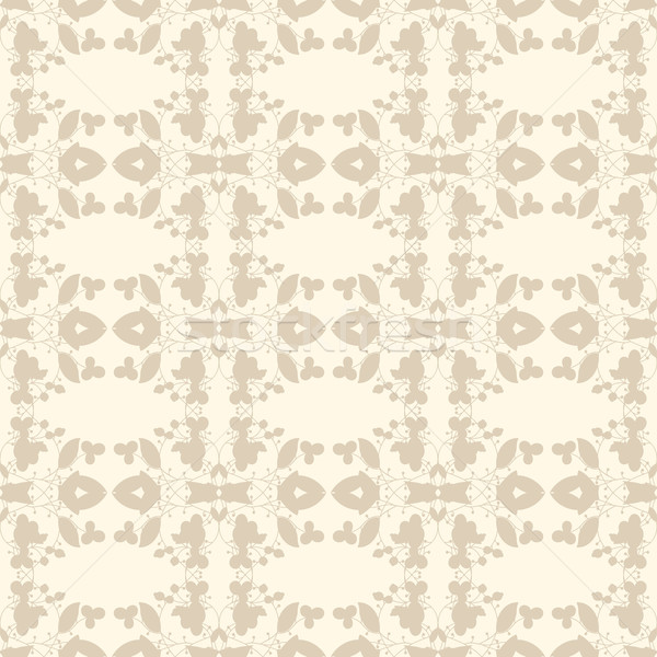 Neutral beige planta wallpaper floral ornamento Foto stock © LittleCuckoo