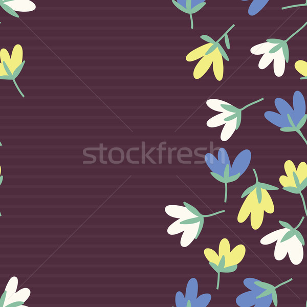 цветочным узором весны вектора болван цветочный шаблон Сток-фото © LittleCuckoo