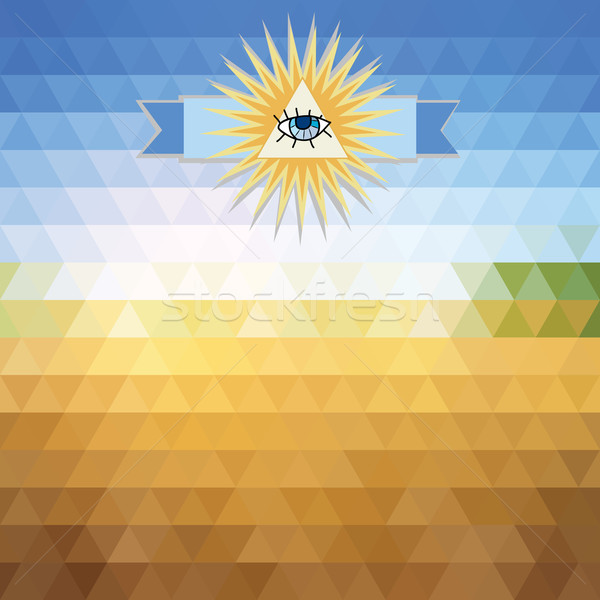 Ciel soleil résumé géométrique lumineuses couleurs [[stock_photo]] © LittleCuckoo