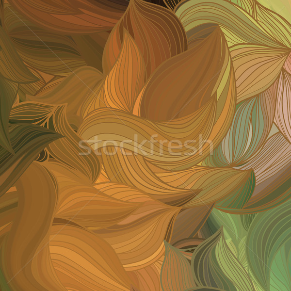 Vektor abstrakten Wellenmuster Blatt Hintergrund Sommer Stock foto © LittleCuckoo