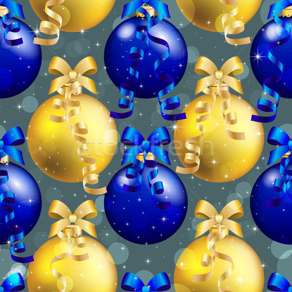 Nowy rok wzór piłka christmas tapety łuk Zdjęcia stock © LittleCuckoo