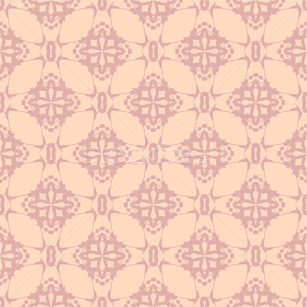 Neutral beige planta wallpaper sin costura floral Foto stock © LittleCuckoo