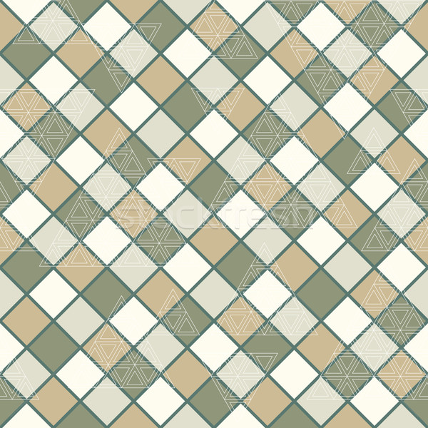 Geometrisch patroon pleinen naadloos textuur ontwerp groene Stockfoto © LittleCuckoo
