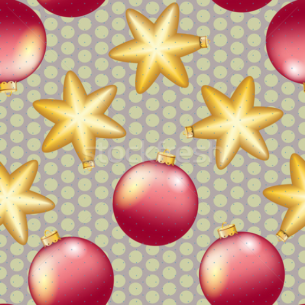 New Year pattern with Christmas ball. Sparkles and bokeh. Shiny and glowing Stock photo © LittleCuckoo