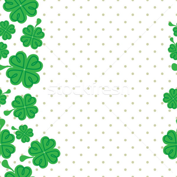 St Patric day pattern with green clover leafs Stock photo © LittleCuckoo