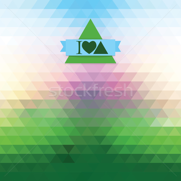 Illusion aube résumé lumineuses géométrique [[stock_photo]] © LittleCuckoo