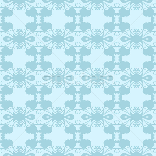 Neutral floral ornamento fresco azul planta Foto stock © LittleCuckoo