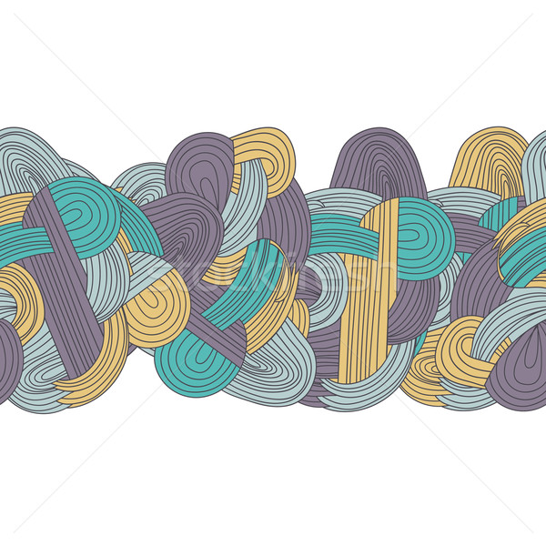 Abstract seamless hand-drawn border Stock photo © LittleCuckoo