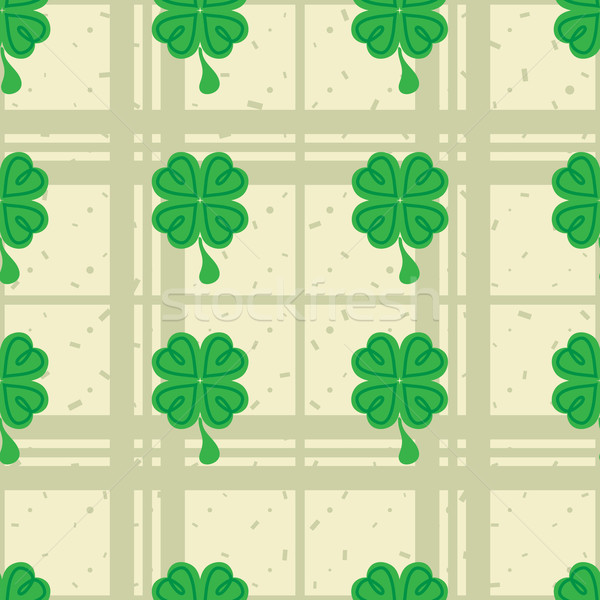 St Patric day pattern with green clover leafs Stock photo © LittleCuckoo