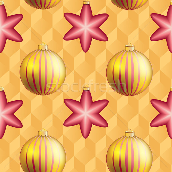 Neujahr Muster Weihnachten Ball bokeh glänzend Stock foto © LittleCuckoo