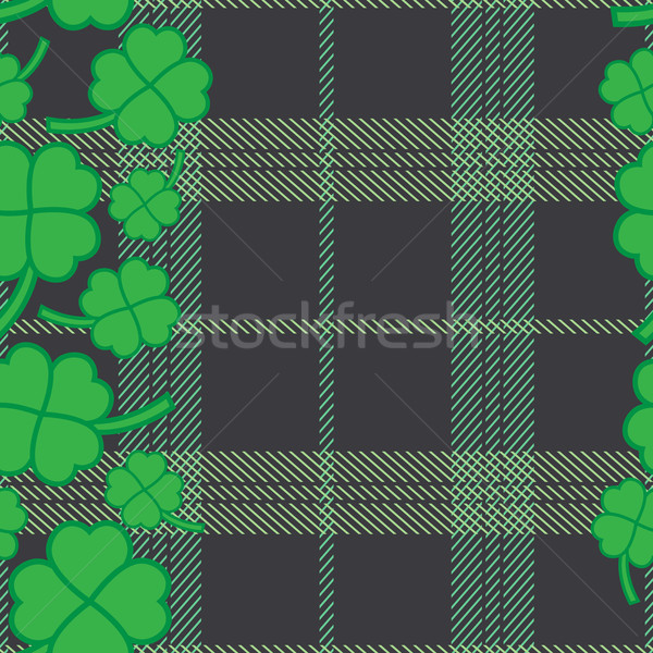 St Patric day pattern with green clover leafs Stock photo © LittleCuckoo