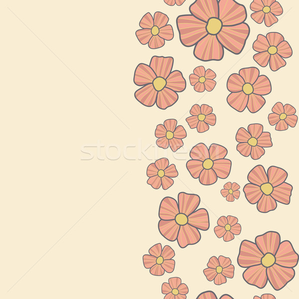 Floral Vektor Muster Doodle Blumen Stock foto © LittleCuckoo