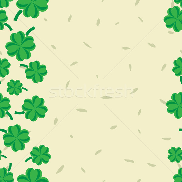 St Patric day pattern with green clover leafs Stock photo © LittleCuckoo