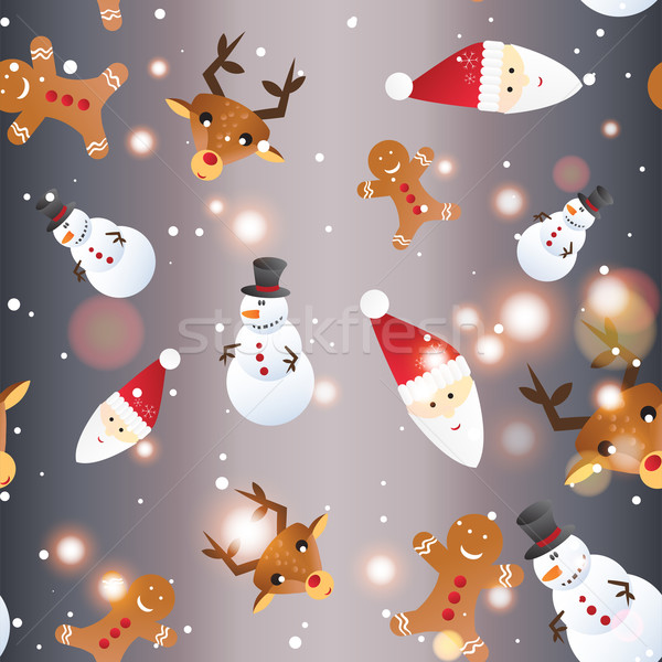 New year seamless pattern. Endless Christmas template Stock photo © LittleCuckoo