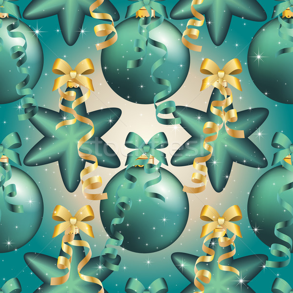 New Year pattern with ball. Christmas wallpaper Stock photo © LittleCuckoo