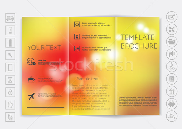 Brochure up vecteur design bokeh entreprise [[stock_photo]] © LittleCuckoo