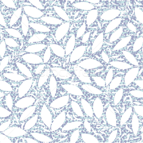 Neutro floreale ornamento impianto blu pattern Foto d'archivio © LittleCuckoo