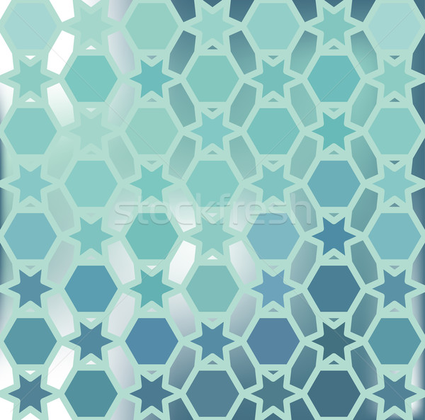Hexagon stea vector abstract pastel albastru Imagine de stoc © LittleCuckoo