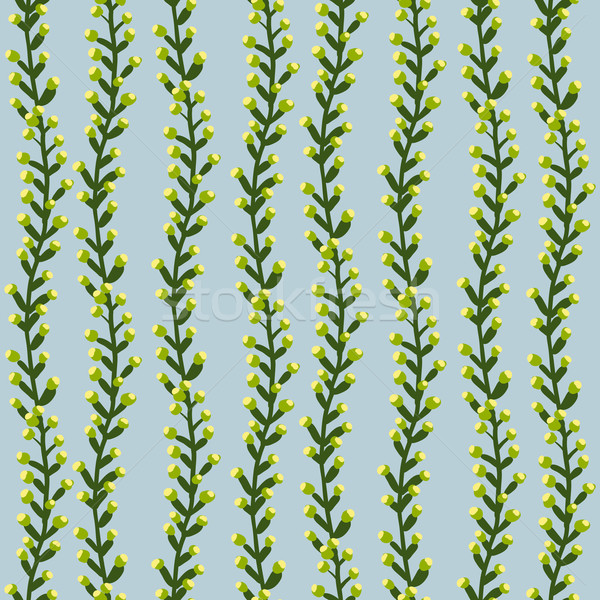 Seamless striped texture with plants Stock photo © LittleCuckoo