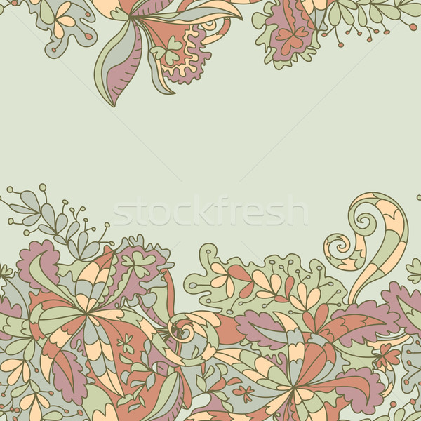 Résumé vague floral modèle doodle eau [[stock_photo]] © LittleCuckoo