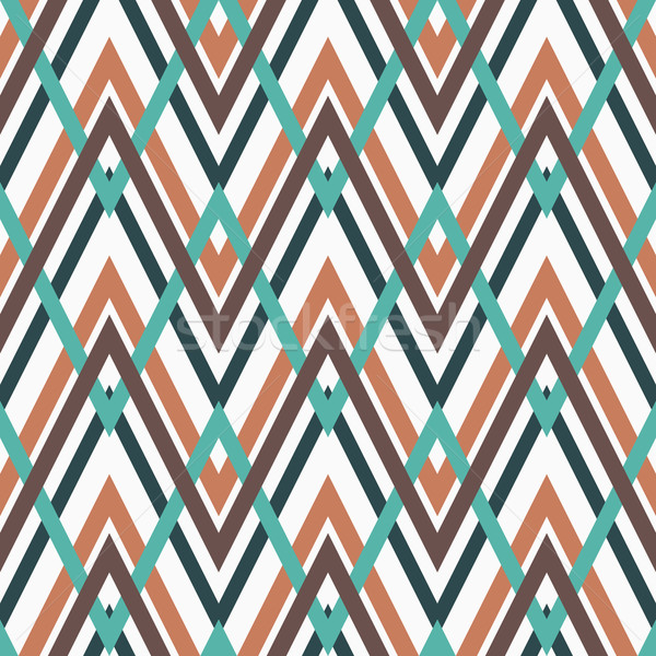 zig zag vector pattern. ethnic seamless ornament Stock photo © LittleCuckoo