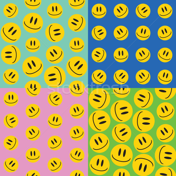 emoji. emoticons smile icon set. vector seamless pattern. funny illustration  Stock photo © LittleCuckoo