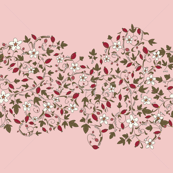 barberry pattern. seamless floral texture with berries Stock photo © LittleCuckoo