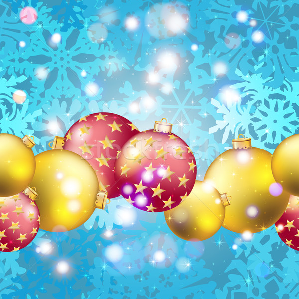Neujahr Muster Weihnachten Ball bokeh glänzend Stock foto © LittleCuckoo