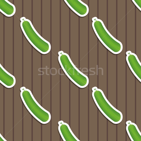 cucumber pattern. Seamless texture with ripe green cucumbers Stock photo © LittleCuckoo