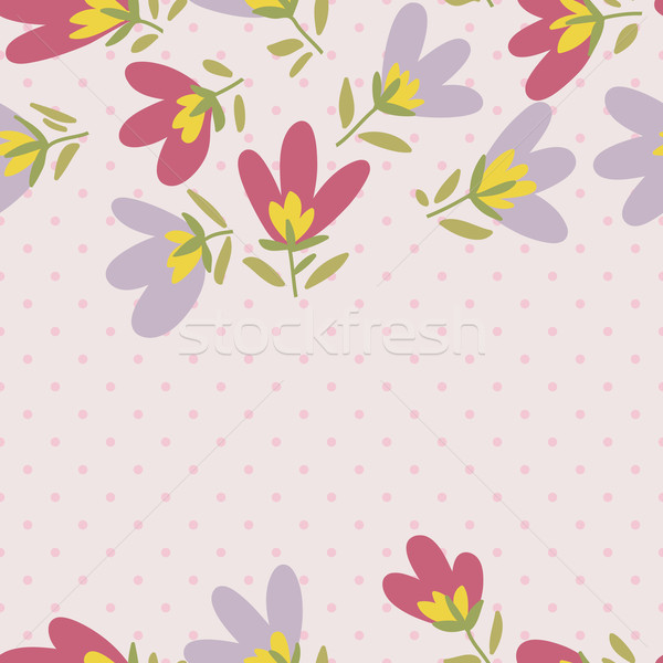 Flower pattern. Spring vector hand-drawn doodle  Stock photo © LittleCuckoo