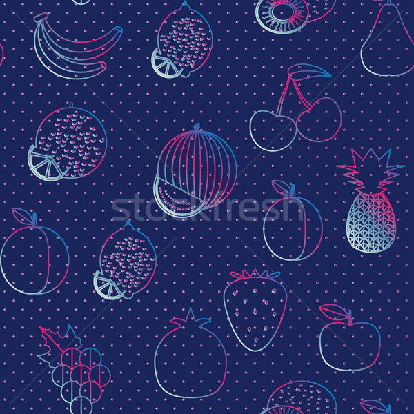 Stockfoto: Vruchten · afbeelding · vruchten · bessen · neon