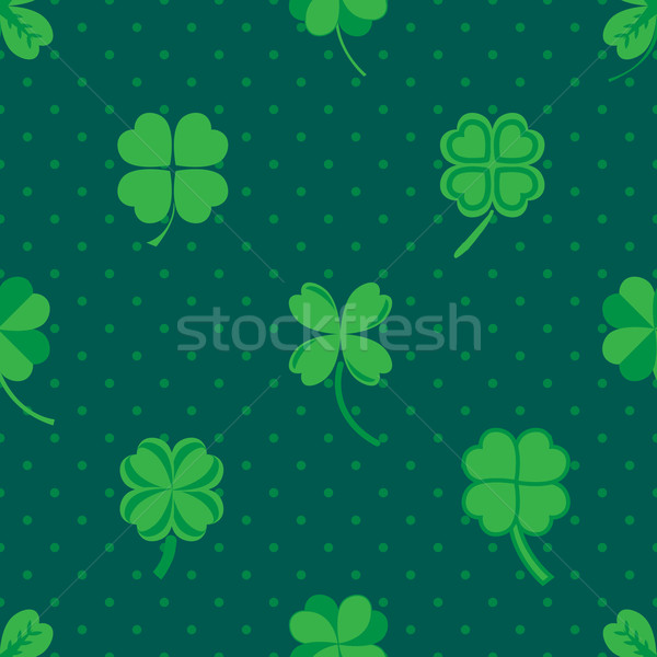 St Patric day pattern with green clover leafs Stock photo © LittleCuckoo