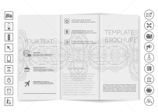 Brochure up vettore design corporate business Foto d'archivio © LittleCuckoo