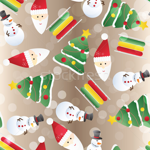 Neujahr unendlich Weihnachten Vorlage Muster Stock foto © LittleCuckoo