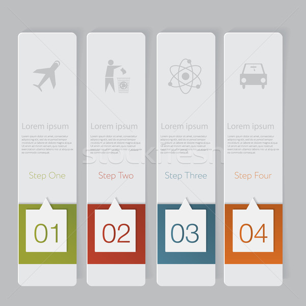 Infographic. Design number banners template graphic or website layout Stock photo © LittleCuckoo