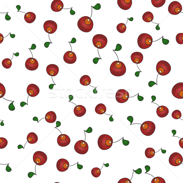 Seamless abstract background with cherry berries Stock photo © LittleCuckoo