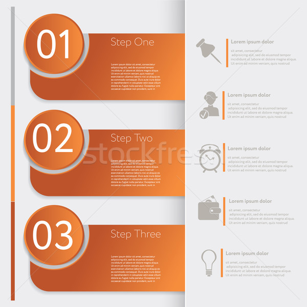 Infographic. Design number banners template graphic or website layout Stock photo © LittleCuckoo