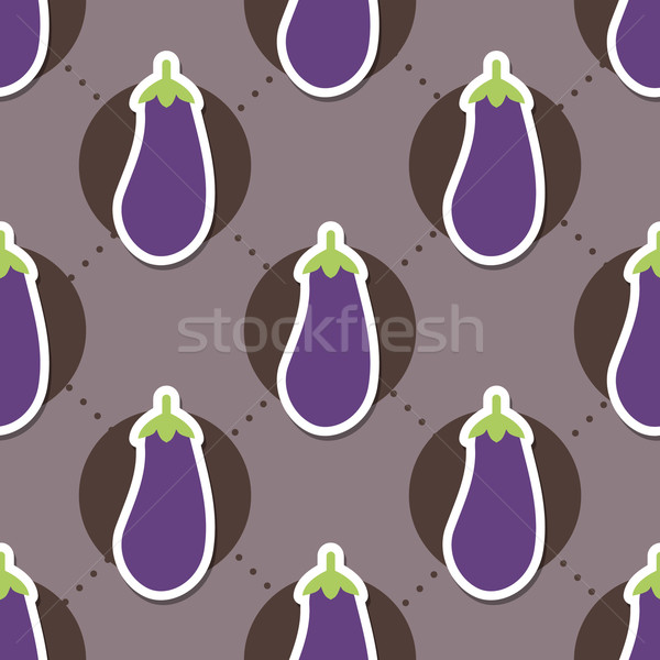 eggplant pattern. Seamless texture with ripe eggplants Stock photo © LittleCuckoo