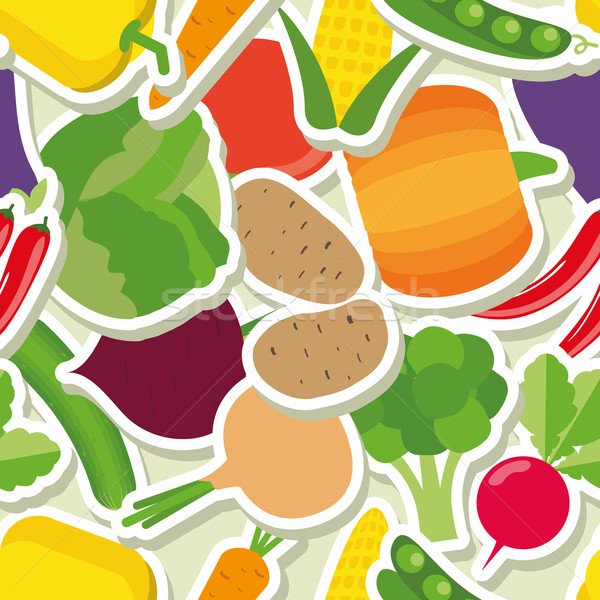 vegetable seamless pattern. The image of vegetables Stock photo © LittleCuckoo