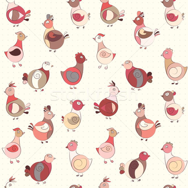 abstract turkey bird, chicken and pigeon Stock photo © LittleCuckoo